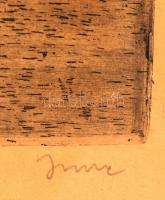 Imre István (1918-1983): A régi Tabán. Rézkarc, papír, jelzett, üvegezett fa keretben, 39,5×29 cm