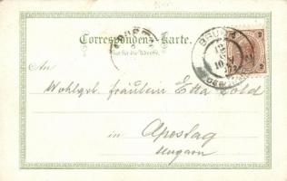 1897 Bruck an der Mur, floral litho