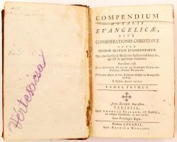 Compendium moralis evangelicae, sive Considerationes christianae super textum quatuor evangelistarum...