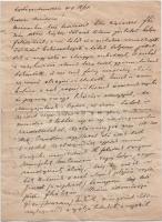 1919 Liptószentmniklós, rendkívül érdekes levél 1919 szeptemberéből, melyben a levél írója beszámol a cseh és szlovák csapatok ellentétéről, rekvirálásokról, sok részlettel. 4 beírt oldal / Letter reporting about the life and historical events in Liptoszentmiklos