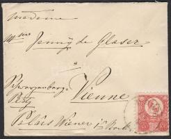 1872 Réznyomat 5kr levélen DEWA-WIEN