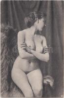 cca 1900 Erotikus nyomat képeslap méretben / Erotic gravure postcard size