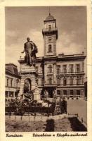 Komárom, Városháza, Klapka-szobor / town hall, Klapka statue (b)