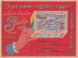 cca 1900 Franck kávé reklámplakát / Coffe advertising 25x19 cm