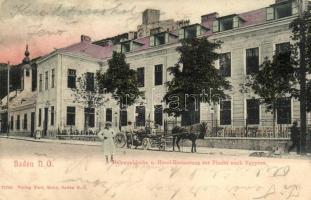 Baden, Helenenkirche und Hotel zur Flucht nach Egypten / church, hotel (Rb)