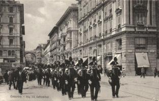 Genova, Via XX. Settembre / street, procession