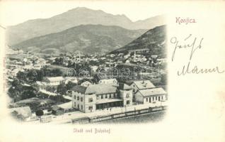 1898 Konjica, Stadt und Bahnhof / view with railway station (b)