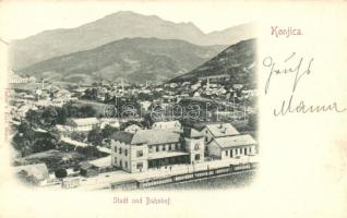 1898 Konjica, Stadt und Bahnhof / view with railway station (b)