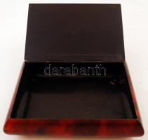 Régi réz doboz, festett, 19,5×14,5×5 cm