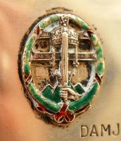 Ezüst cigarettatárca, jelzett,  "Damjanich KP. ZLJ. Tisztikara 1930-1934" felirattal, tűzz...