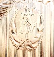 Díszes, ezüst púdertartó , jelzett, BM monogrammal  br.: 50 gr, d:6,5cm