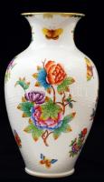 Herendi Viktória mintás, kézzel festett váza, jelzett, hibátlan, m: 32 cm
