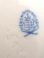 Herendi Viktória mintás tál, kézzel festett, jelzett, hibátlan, d:27 cm