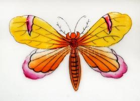 Herendi Viktória mintás, tányér, áttört díszítéses kézzel festett, jelzett, hibátlan, 34cm