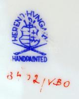 Herendi Viktória mintás, tányér, áttört díszítéses kézzel festett, jelzett, hibátlan, 34cm