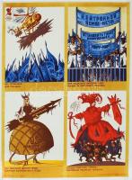 cca 1980 eleje, Szovjet antikapitalista, békeharcos propaganda plakát, feltekerve, 64,5x48cm
