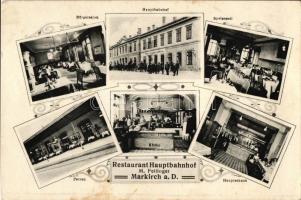 Maribor, Markirch an der Drau; Hauptbahnhof, Restaurant M. Fellinger / railway station, restaurant (fl)