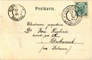 Ljubljana, Laibach; Vodnik Platz / square (EK)