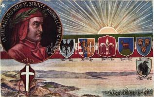 Dante, coat of arms, Italian patriotic propaganda