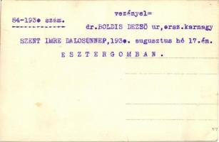 1930 Esztergom, Szent Imre dalosünnep, Dr. Boldis Dezső karnagy vezényel, Rottár A. photo