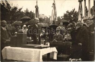 1930 Esztergom, Szent Imre dalosünnep, Dr. Antony Béla polgármester beszél, Rottár A. photo