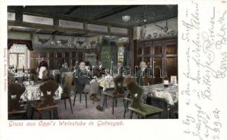 Bozí Dar, Gottesgab; Oppl's Weinstube / wine bar, interior