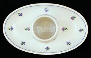 Bécsi porcelán asztali kínáló, hibátlan, jelzett, m: 7,5 cm; h: 18 cm
