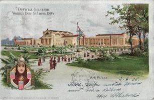 1904 Saint Louis, St. Louis World´s Fair, Art Palace, litho s: H. Wunderlich