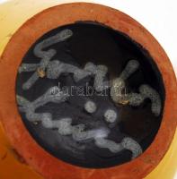 Gorka Lívia (1925-2011): Mázas kerámia váza, apró lepattanással, jelzett, m:20 cm