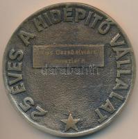 1974. "25 éves a Hídépítő Vállalat" Br plakett (95mm) T:2