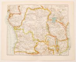cca 1902-1909 4 db Afrika térkép a Meyers-féle lexikonból, 24x30 cm / cca 1902 3 maps (Africa) from the Meyers Lexikon