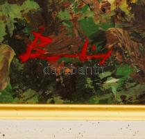 Beszedics Gábor (1957-): Vihar. Akril, farost, jelzett, újszerű keretben, 29x19 cm