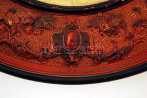 Johann & Ferdinand Maresch városképes (Ehrenbreitstein) falitányér, formába nyomott, kézzel fest...