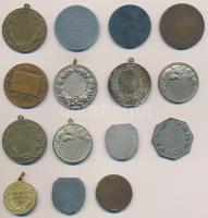 1893-1943. 15db vegyes úszó díjérem T:2,2-