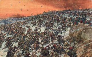 WWI military attack on the ridge by Crouy s: Hans W. Schmidt (EK)