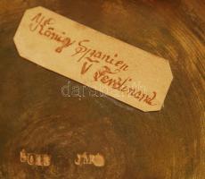 Johann & Ferdinand Maresch fali tányér párban (2db) spanyol királyi pár képével (V. Ferdinánd és...