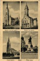 Makó, Újvárosi Református és Római katolikus templom, Evangélikus templom, Hősök szobra (EB)