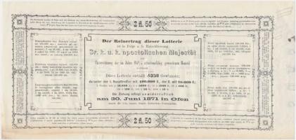 Buda 1871. "Közhasznu czélokra szánt II. magyar kir. államsorsjátékra - 1848/9-ik évben munkaké...
