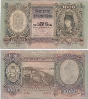 1943. 1000P (2x) közeli sorszám T:II,III Adamo P21