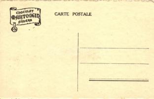 Budapest V. Bazilika, 'Chocolat Dartougin Anders' reklám a hátoldalon