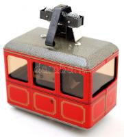 Felhúzható Lanovka(felvonó) makett reprodukció, leírással, felhúzó kulccsal, saját dobozában, jó állapotban, 10×6×11 cm