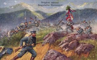 WWI K.u.K. soldiers attacking the Bulgarians