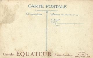 WWI French military, Croix de Guerre, citation of the Bronze palm, Chocolat Équateur advertisement o...