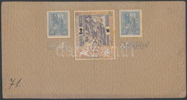 1913 4 klf okmánybélyeg terv / 4 different fiscal stamps essays