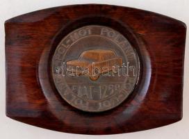 Pol-Mot Poland Fiat 125P fém plakettes fa tálka, 13x9 cm