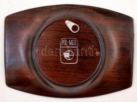Pol-Mot Poland Fiat 125P fém plakettes fa tálka, 13x9 cm