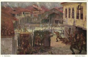 I. világháború, katonák Sztrugában s: G. Zselezkov WWI Soldiers in Struga s: G. Zhelezkov
