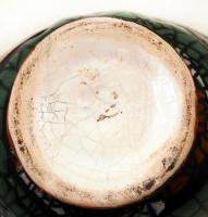 Gorka Lívia Iparművészeti Vállalatos váza, mázas kerámia, jelzett,apró lepattanásokkal, m:12cm