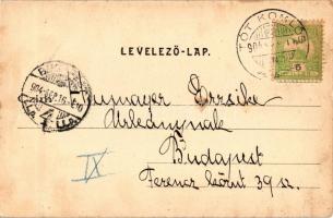 Tótkomlós, Templom a vasút felől; kiadja Újhelyi Emil