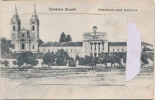 Zirc, Cisztercita rend kolostora, Deutsch Mór kiadása; leporellocard